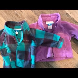 2 Columbia Little Girl Fleece Jackets